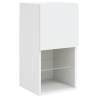 Stylish White TV Cabinets with LED Lights - 2 pcs