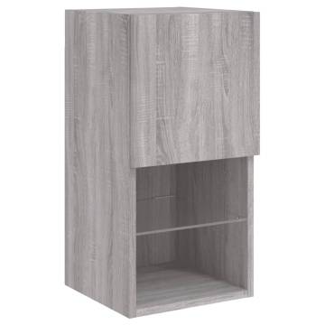 Stylish LED TV Cabinet Grey Sonoma - 30.5x30x60 cm