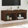 TV Cabinet with LED Lights Brown Oak 80x30x30 cm Colour brown oak Quantity in Package 1 Width 80 cm 