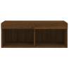 Stylish TV Cabinet with RGB LED Lights - Brown Oak 80x30x30 cm