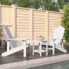 Garden Adirondack Chairs with Table HDPE White Colour white Quantity in Package 1 Model 2x armchair + table 