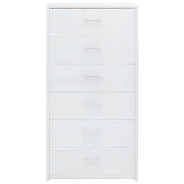 Stylish High Gloss White Sideboard with 6 Drawers | HipoMarket