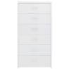 Stylish High Gloss White Sideboard with 6 Drawers | HipoMarket