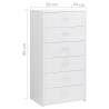 Stylish High Gloss White Sideboard with 6 Drawers | HipoMarket