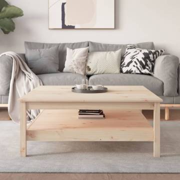 Stylish Solid Pine Coffee Table - 100x100x40 cm | Hipomarket