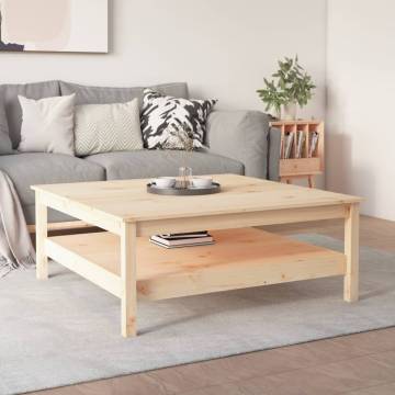 Stylish Solid Pine Coffee Table - 100x100x40 cm | Hipomarket