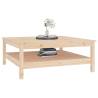 Stylish Solid Pine Coffee Table - 100x100x40 cm | Hipomarket