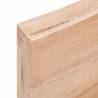 Light Brown Wall Shelf - Solid Oak | 100x50x(2-6) cm