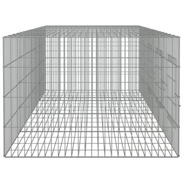 4-Panel Rabbit Cage - Durable Galvanised Iron 217x79x54 cm