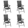 5 Piece Garden Dining Set - Black Poly Rattan | HipoMarket