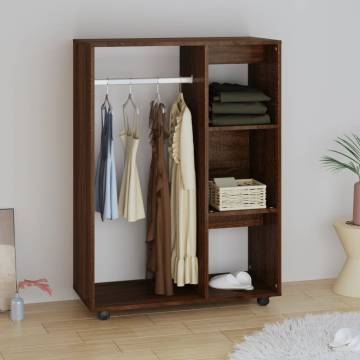 Brown Oak Wardrobe - Engineered Wood - 80x40x110 cm | HipoMarket