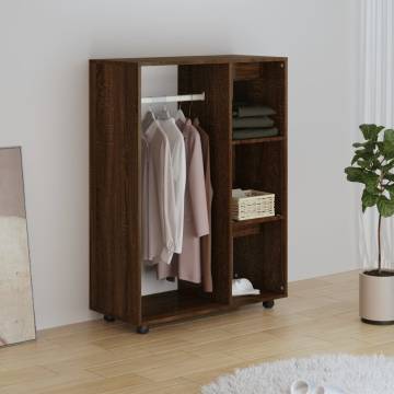 Brown Oak Wardrobe - Engineered Wood - 80x40x110 cm | HipoMarket