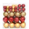 70 Piece Christmas Bauble Set - Gold & Red | Hipomarket