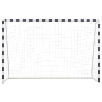 Soccer Goal 300x200x90 cm - Durable Metal Black & White