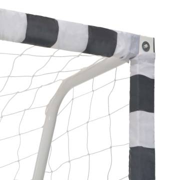 Soccer Goal 300x200x90 cm - Durable Metal Black & White