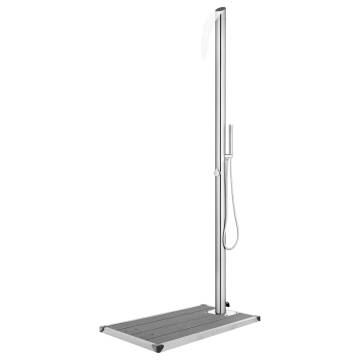 Garden Shower with Grey Base - 225 cm Stainless Steel