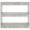 Book Cabinet & Room Divider - Concrete Grey 80x30x72 cm