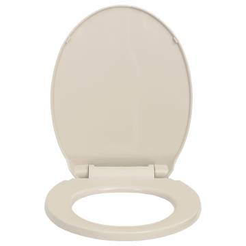 Soft-Close Toilet Seat Apricot Oval - Durable & Stylish