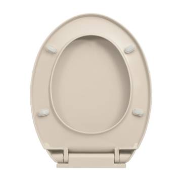 Soft-Close Toilet Seat Apricot Oval - Durable & Stylish