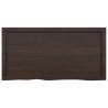 Table Top Dark Brown Solid Oak - 100x50 cm | Hipo Market