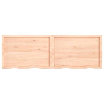 Untreated Solid Wood Oak Wall Shelf - Rustic Storage Solution