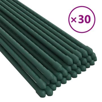 Garden Plant Stakes 30 pcs Green 180 cm Steel | HipoMarket