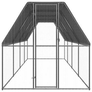 Galvanised Steel Outdoor Chicken Cage 2x8x2m - Durable & Safe