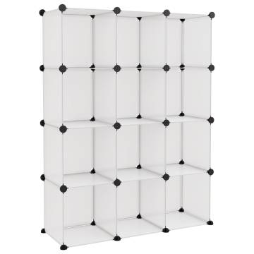 Storage Cube Organiser - 12 Cubes Transparent PP | HiPoMarket