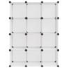 Storage Cube Organiser - 12 Cubes Transparent PP | HiPoMarket