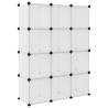 Storage Cube Organiser - 12 Cubes Transparent PP | HiPoMarket