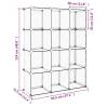 Storage Cube Organiser - 12 Cubes Transparent PP | HiPoMarket