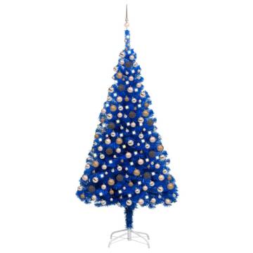 Artificial Pre-lit Christmas Tree with Ball Set - 210 cm Blue