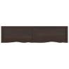 Dark Brown Solid Wood Bathroom Countertop | 160x40 cm