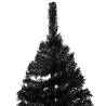 Artificial Pre-lit Christmas Tree with Balls - 240 cm Black