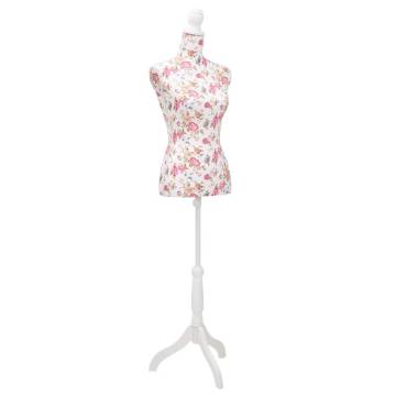 Ladies Bust Display Mannequin - Elegant Cotton Rose Design