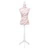 Ladies Bust Display Mannequin - Elegant Cotton Rose Design