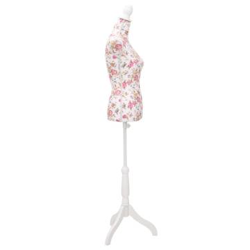 Ladies Bust Display Mannequin - Elegant Cotton Rose Design