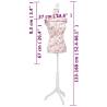 Ladies Bust Display Mannequin - Elegant Cotton Rose Design