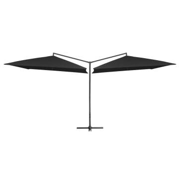 Double Parasol with Steel Pole 250x250 cm - Elegant Shade Solution