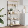 Baker's Rack with Hooks - 4-Tier Sonoma Oak Storage Solution