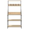 Baker's Rack with Hooks - 4-Tier Sonoma Oak Storage Solution