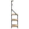 Baker's Rack with Hooks - 4-Tier Sonoma Oak Storage Solution