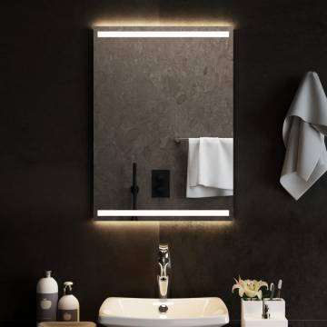 Stylish LED Bathroom Mirror 50x70 cm | HipoMarket UK