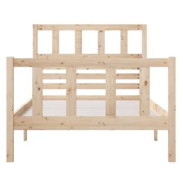 Solid Wood Bed Frame 90x200 cm | Timeless Design - HipoMarket