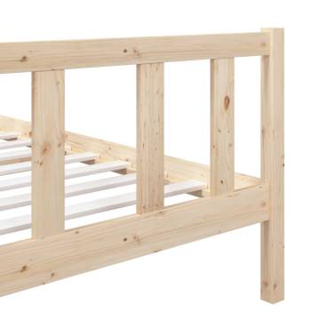 Solid Wood Bed Frame 90x200 cm | Timeless Design - HipoMarket