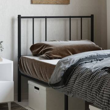 Stylish Black Metal Headboard - 90 cm | HipoMarket UK