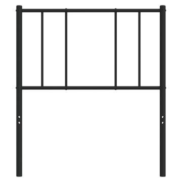 Stylish Black Metal Headboard - 90 cm | HipoMarket UK