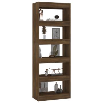 Book Cabinet/Room Divider Brown Oak - Stylish & Practical