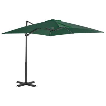 Cantilever Umbrella with Aluminium Pole - Green 250x250 cm