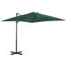 Cantilever Umbrella with Aluminium Pole Green 250x250 cm Colour light green Size 250 x 250 cm Quantity in Package 1 